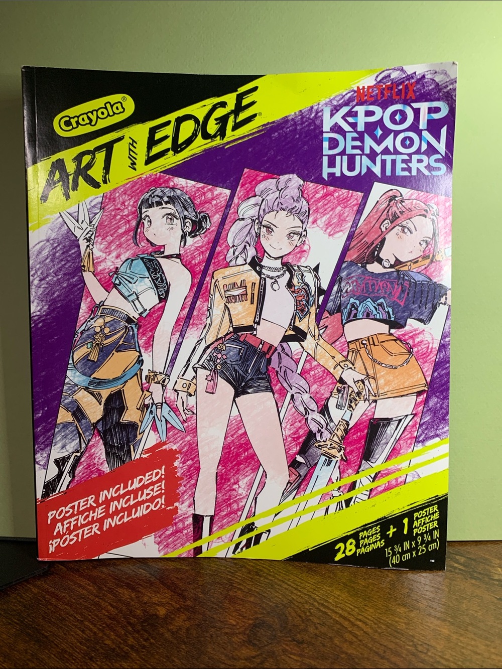 Crayola Art with Edge x K-Pop Demon Hunters Coloring Book - Purple/Pink